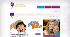 Desktop Screenshot of fundacionrebeccadealba.org