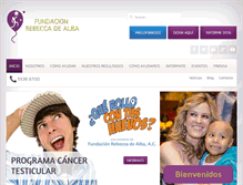 Tablet Screenshot of fundacionrebeccadealba.org